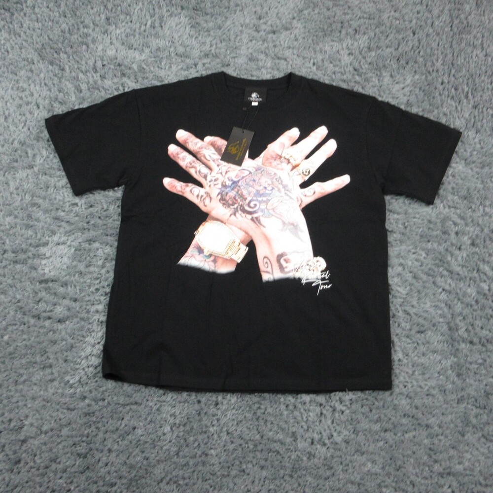 Vybz Kartel World Shirt Mens XL Black Hands Graphic Tour Tee Music NWT